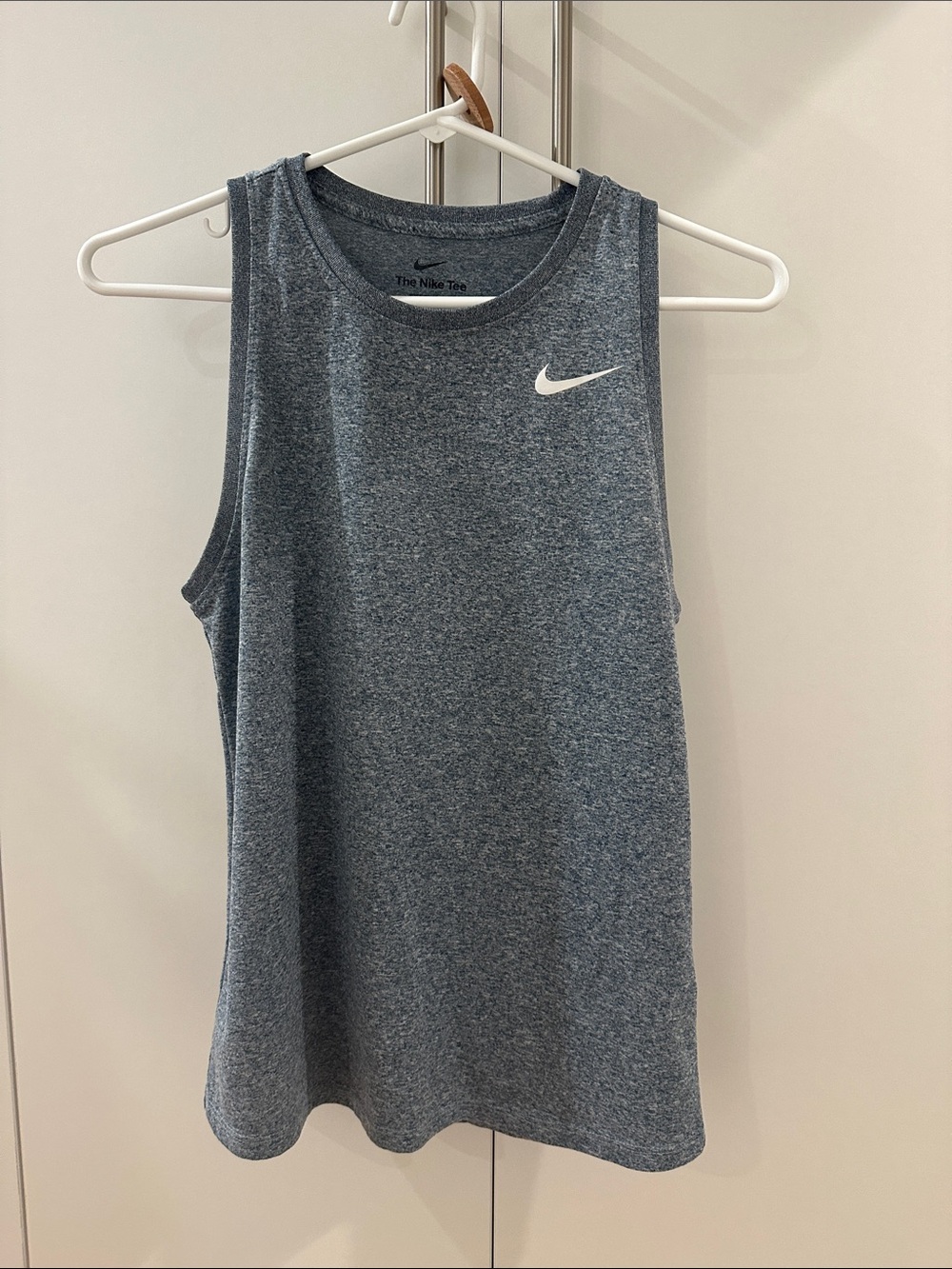 Nike Women's blue teal Heather Dri-FIT Muscle Tank